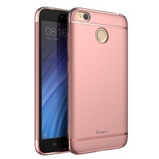 IPAKY 3-In-1 Electroplating PC Hard Back Cover for Xiaomi Redmi 4X - Rose Gold - plastikas aizmugures apvalks (bampers, vāciņš, PU back cover, bumper shell)