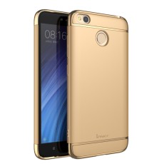IPAKY 3-In-1 Electroplating PC Hard Back Cover for Xiaomi Redmi 4X - Gold - plastikas aizmugures apvalks (bampers, vāciņš, PU back cover, bumper shell)