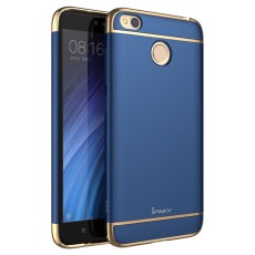 IPAKY 3-In-1 Electroplating PC Hard Back Cover for Xiaomi Redmi 4X - Blue - plastikas aizmugures apvalks (bampers, vāciņš, PU back cover, bumper shell)