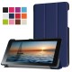 Tri-fold Stand PU Smart Auto Wake/Sleep Leather Case для Lenovo Tab 3 7.0 710 - Dark Blue - чехол-книжка со стендом / подставкой