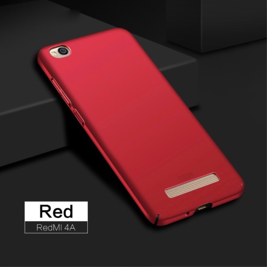 MOFI Shield Slim Plastic Phone Casing for Xiaomi Redmi 4A - Red - matēts plastikas aizmugures apvalks (bampers, vāciņš, slim silicone cover shell, bumper)