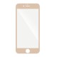 5D Hybrid Full Glue (ar noapaļotām malām) Tempered Glass screen protector priekš Apple iPhone 7 / 8 / SE2 (2020) / SE3 (2022) - Zelts - Ekrāna Aizsargstikls / Bruņota Stikla Aizsargplēve (Full screen size curved)