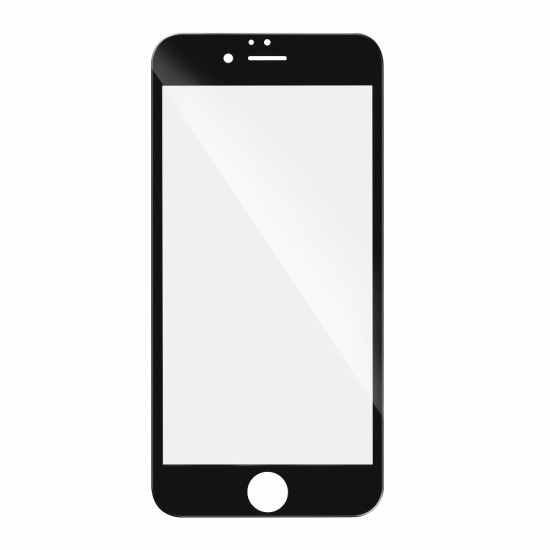 5D Hybrid Full Glue Tempered Glass screen protector priekš Apple iPhone 11 Pro / X / XS - Melns - Ekrāna Aizsargstikls / Bruņota Stikla Aizsargplēve (Full screen size curved)