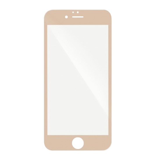 5D Full Glue (ar noapaļotām malām) Tempered Glass screen protector film guard priekš Apple iPhone 7 Plus / 8 Plus - Zelts - Ekrāna Aizsargstikls / Bruņota Stikla Aizsargplēve (Full screen size curved)