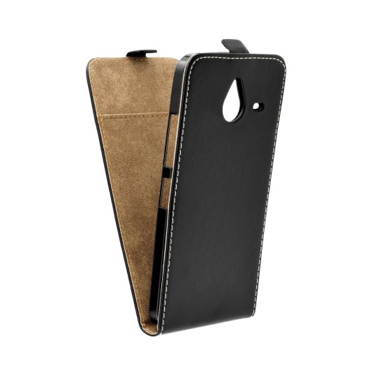 Flip Case Slim Flexi Fresh priekš Huawei P9 Lite mini - Melns - vertikāli atverams maciņš (ādas telefona maks, leather book vertical flip case cover)