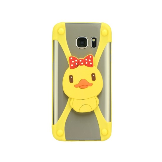 Universal Bumber Duck in bow 2 priekš telefoniem - universāls silikona aizmugures apvalks (bampers, vāciņš, slim TPU silicone case cover, bumper)