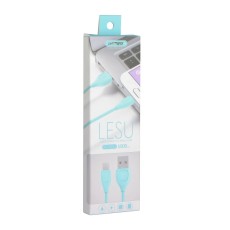 Remax 1M RC-050i Lesu USB to Micro USB cable - Gaiši Zils - microUSB lādēšanas un datu kabelis / vads