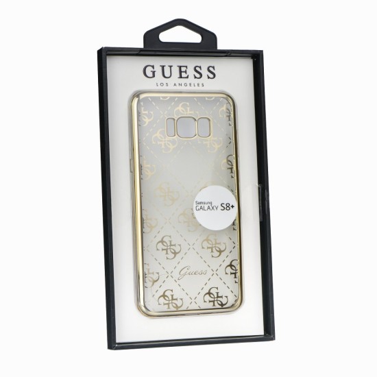 Guess GUHCS8LTR4GG series для Samsung Galaxy S8 Plus G955 - Золотой - силиконовый чехол-накладка (тонкий бампер крышка-обложка, slim TPU case cover, bumper)