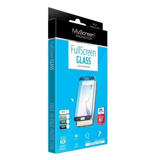MyScreen Full Screen Curved (ar noapaļotām malām) Tempered Glass priekš Samsung Galaxy Note 8 N950 - Melns - Ekrāna Aizsargstikls / Bruņota Stikla Aizsargplēve