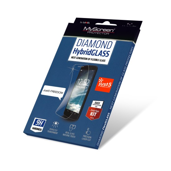 MyScreen Universal Diamond Hybrid Tempered Glass screen protector 5.5 inch (67x143) - Universāls Ekrāna Aizsargstikls / Bruņota Stikla Aizsargplēve