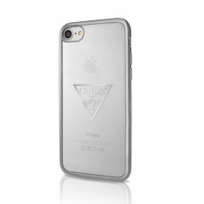 Guess Triangle series GUHCP7TRTLSI priekš Apple iPhone 6 / 6S / 7 / 8 / SE2 (2020) / SE3 (2022) - Sudrabains - silikona aizmugures apvalks / bampers-vāciņš
