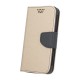 GreenGo Universal Silicon Smart Fancy priekš telefoniem ar ekrānu izmēru 5.5 inch (87 x 159 mm) - Zelts/Melns - universāls sāniski atverams maciņš ar stendu (ādas maks, grāmatiņa, leather book wallet case cover stand)