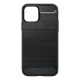 Simple Carbon TPU Back Phone Case для Apple iPhone 7 / 8 / SE2 (2020) / SE3 (2022) - Чёрный (с вырезом) - противоударная силиконовая накладка / бампер