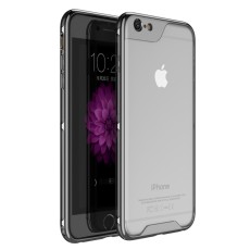 IPAKY Yuyan Series Plated PC Frame Clear TPU Back Case priekš Apple iPhone 6 Plus / 6S Plus - Melns - silikona ar plastikas rāmi aizmugures apvalks (bampers, vāciņš, TPU silicone cover, bumper shell)