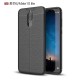 Litchi Skin PU Leather Coated TPU Mobile Phone Case for Huawei Mate 10 Lite - Black - ādas imitācijas triecienizturīgs silikona aizmugures apvalks (maciņš, bampers, vāciņš, slim cover, bumper, back case)