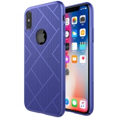 NILLKIN Air Series Heat Dissipation Matte PC Hard Case priekš Apple iPhone X / XS - Zils - plastikas aizmugures apvalks (bampers, vāciņš, PU back cover, bumper shell)