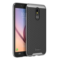 IPAKY PC Frame TPU Back Hybrid Case for Samsung Galaxy J7 (2017) J730 - Silver - silikona ar plastikas rāmi aizmugures apvalks (bampers, vāciņš, TPU silicone cover, bumper shell)
