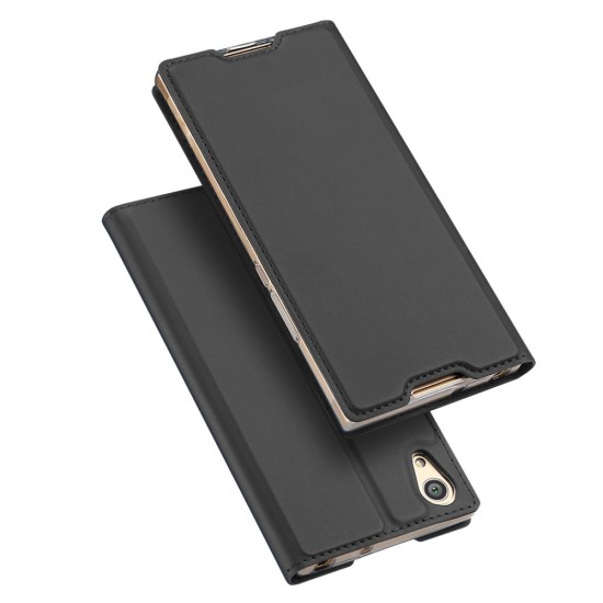 Dux Ducis Skin Pro series priekš Sony Xperia L1 G3311 / G3312 - Tumši Pelēks - sāniski atverams maciņš ar magnētu un stendu (ādas maks, grāmatiņa, leather book wallet case cover stand)