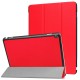 Tri-fold Stand PU Leather Case priekš Huawei MediaPad M3 Lite 10 - Red - sāniski atverams maciņš ar stendu