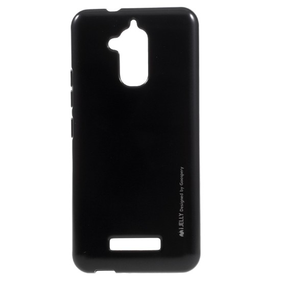 MERCURY GOOSPERY Glitter Powder TPU Cover for Asus Zenfone 3 Max ZC520TL - Black - silikona / gumijas aizmugures apvalks (bampers, vāciņš, slim TPU silicone case cover, bumper)