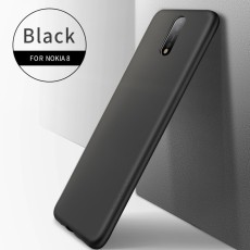 X-Level Guardian Series Frosted TPU Case priekš Nokia 8 - Melns - matēts silikona apvalks (bampers, vāciņš, slim silicone cover shell, bumper)