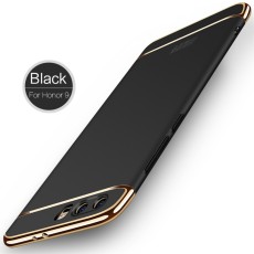 MOFI 3-In-1 Plastic Back Case for Huawei Honor 9 - Black - plastikas aizmugures apvalks (bampers, vāciņš, PU back cover, bumper shell)
