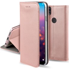 Smart Magnet Book Case priekš Huawei P9 Lite 2017 / P8 Lite 2017 / Honor 8 Lite - Rozā Zelts - sāniski atverams maciņš ar stendu (ādas maks, grāmatiņa, leather book wallet case cover stand)