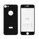 (Front Back) 5D Full Glue (ar noapaļotām malām) Tempered Glass screen protector priekš Apple iPhone 8 - Melns - Ekrāna Aizsargstikls / Bruņota Stikla Aizsargplēve (Full screen size curved)