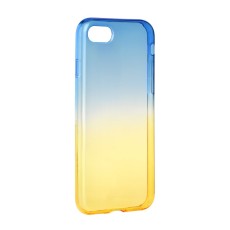 Forcell Ombre Case priekš Huawei P9 Lite mini - Zils / Zelts - silikona aizmugures apvalks (bampers, vāciņš, ultra slim TPU silicone case cover, bumper)