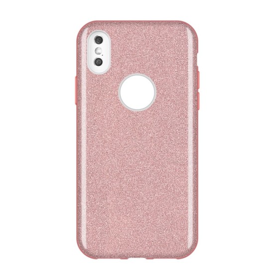 Forcell Shining Case priekš Apple iPhone 7 / 8 / SE2 (2020) / SE3 (2022) - Rozā Zelts (ar izgriezumu) - silikona aizmugures apvalks / bampers-vāciņš