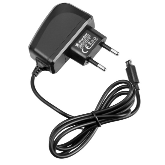 BlueStar Lite Universal Micro USB Travel Charger 1A - Tīkla lādētājs ar microUSB vadu