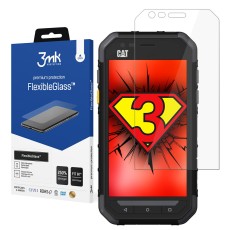 3MK FlexibleGlass Hybrid Tempered Glass / Film protector priekš CAT S30 - hibrīds ekrāna aizsargstikls / aizsargplēve
