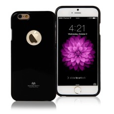 Mercury Jelly Case ar spīdumiem priekš Samsung Galaxy S9 G960 - Melns - silikona aizmugures apvalks (bampers, vāciņš, slim TPU silicone case cover, bumper)