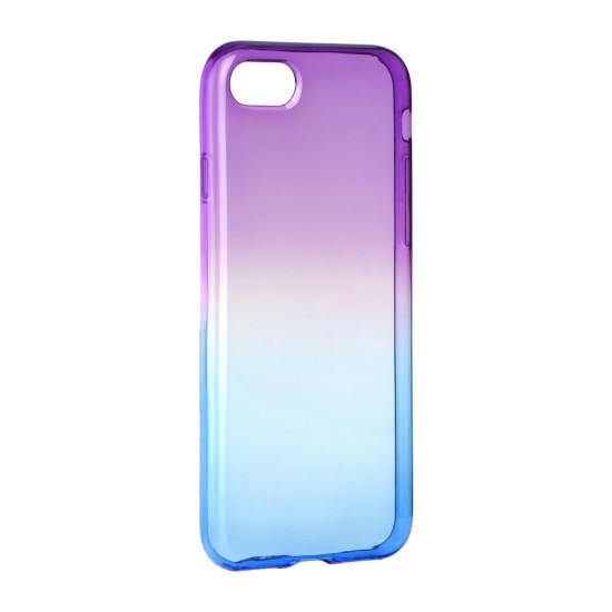 Forcell Ombre Case priekš Huawei Y7 (2017) - Violeti / Zils- silikona aizmugures apvalks (bampers, vāciņš, ultra slim TPU silicone case cover, bumper)