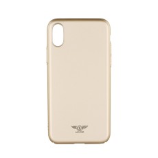 Kakusiga Lange Series Hard Protective Case priekš Apple iPhone X / XS - Zelts - plastikas aizmugures apvalks (bampers, vāciņš, PU back cover, bumper shell)