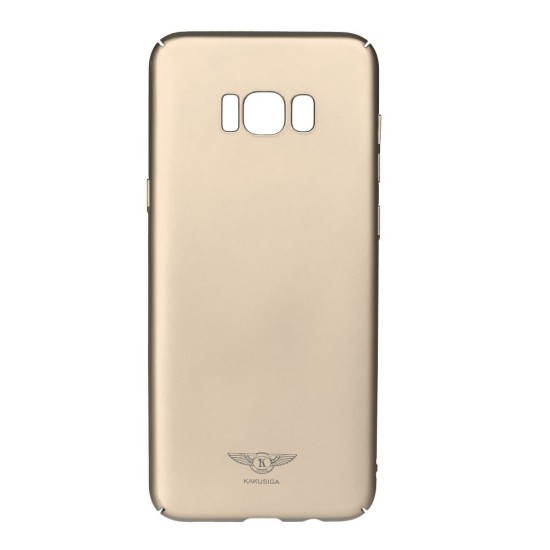 Kakusiga Lange Series Hard Protective Case priekš Samsung Galaxy S8 G950 - Zelts - plastikas aizmugures apvalks (bampers, vāciņš, PU back cover, bumper shell)