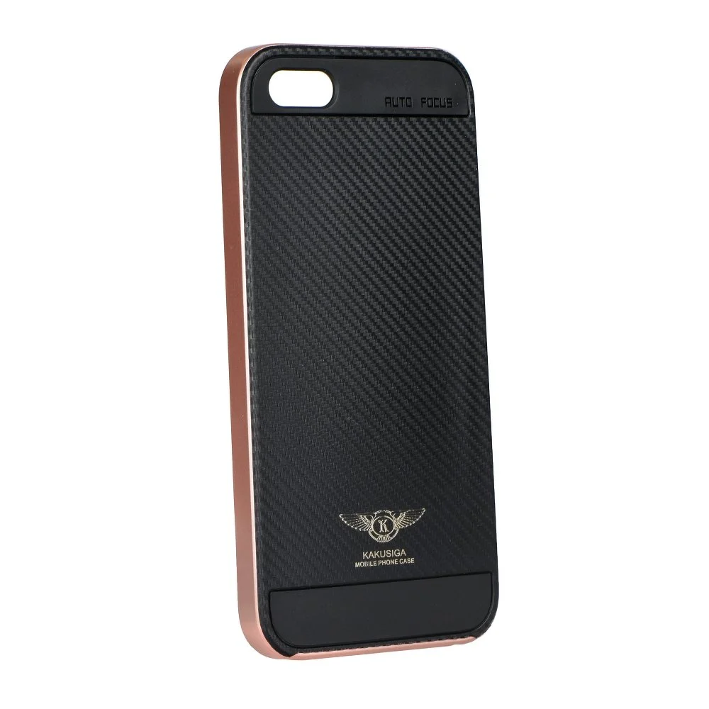 Kakusiga Silk DH Series Hybrid PC TPU Cover priekš Samsung Galaxy J5 (2016) J510 - Rozā Zelts - silikona ar plastikas rāmi aizmugures apvalks (bampers, vāciņš, TPU silicone cover, bumper shell)