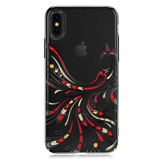 Kingxbar Swarovski Flying series priekš Apple iPhone X / XS - Melns - plastikāta aizmugures apvalks ar kristāliem (bampers, vāciņš, slim TPU case cover, bumper)