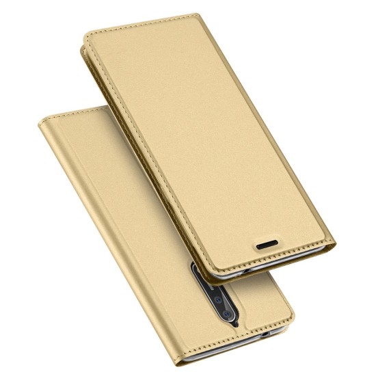 Dux Ducis Skin Pro series priekš Nokia 2 - Zelts - sāniski atverams maciņš ar magnētu un stendu (ādas maks, grāmatiņa, leather book wallet case cover stand)