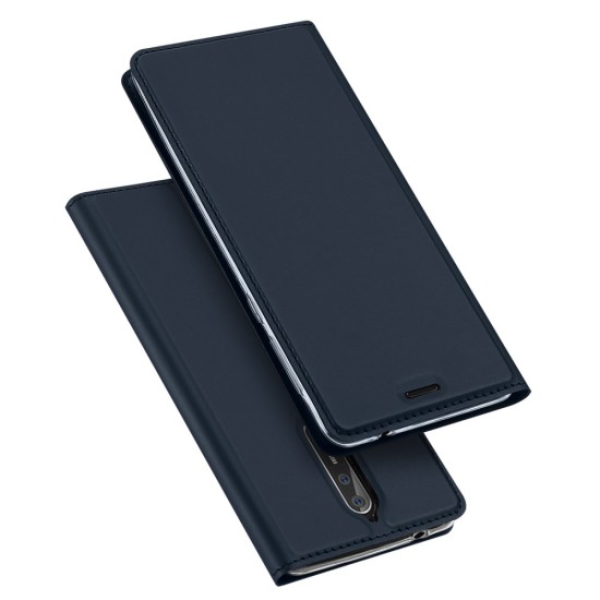 Dux Ducis Skin Pro series priekš Nokia 2 - Tumši Zils - sāniski atverams maciņš ar magnētu un stendu (ādas maks, grāmatiņa, leather book wallet case cover stand)