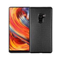 Carbon Fibre Texture TPU Case priekš Xiaomi Mi Mix 2 - Melns - triecienizturīgs karbona-silikona aizmugures apvalks (bampers, vāciņš, slim back cover, bumper)