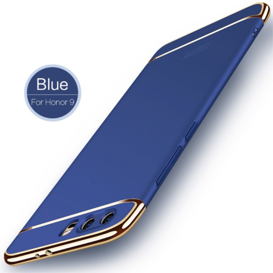MOFI 3-In-1 Plastic Back Case priekš Apple iPhone 7 Plus / 8 Plus - Zils - plastikas aizmugures apvalks (bampers, vāciņš, PU back cover, bumper shell)