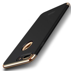 MOFI 3-In-1 Plastic Back Case priekš Apple iPhone 7 Plus / 8 Plus - Melns - plastikas aizmugures apvalks (bampers, vāciņš, PU back cover, bumper shell)
