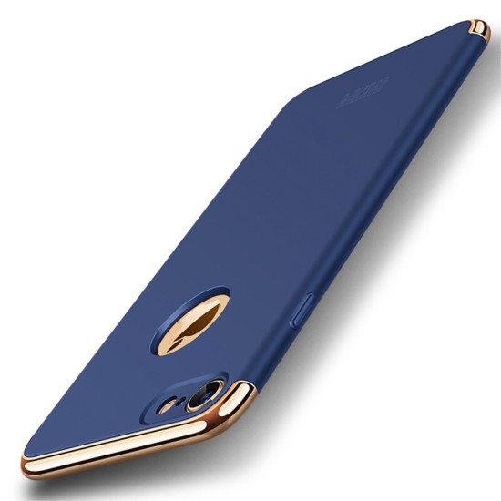 MOFI 3-In-1 Plastic Back Case priekš Apple iPhone 8 - Zils (ar izgriezumu) - plastikas aizmugures apvalks (bampers, vāciņš, PU back cover, bumper shell)