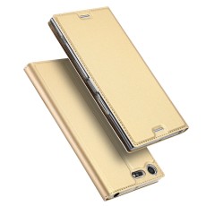Dux Ducis Skin Pro series priekš Sony Xperia XZ2 Compact H8324 - Zelts - sāniski atverams maciņš ar magnētu un stendu (ādas maks, grāmatiņa, leather book wallet case cover stand)