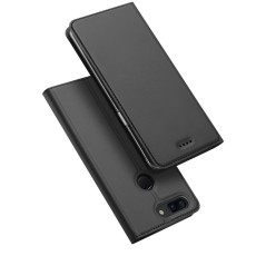 Dux Ducis Skin Pro series priekš OnePlus 5T - Tumši Pelēks - sāniski atverams maciņš ar magnētu un stendu (ādas maks, grāmatiņa, leather book wallet case cover stand)