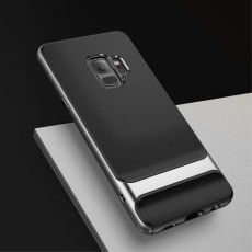 ROCK Royce Series PC and TPU Hybrid Case for Samsung Galaxy S9 G960 - Silver - plastikāta apvalks (bampers, vāciņš, slim TPU case cover, bumper)