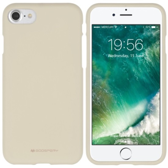 Mercury Soft Jelly Case priekš Apple iPhone 6 Plus / 6S Plus - Bēšs - matēts silikona apvalks (bampers, vāciņš, slim TPU silicone cover shell, bumper)