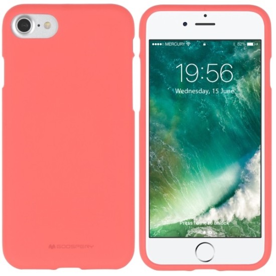 Mercury Soft Jelly Case priekš Apple iPhone 6 Plus / 6S Plus - Rozā - matēts silikona apvalks (bampers, vāciņš, slim TPU silicone cover shell, bumper)