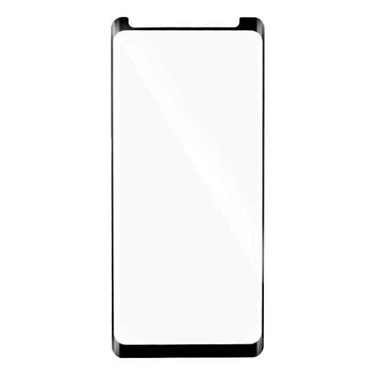 5D Full Glue (Case Friendly) ar noapaļotām malām Tempered Glass protector priekš Samsung Galaxy S8 G950 - Melns - Ekrāna Aizsargstikls / Bruņota Stikla Aizsargplēve (Full screen size curved)